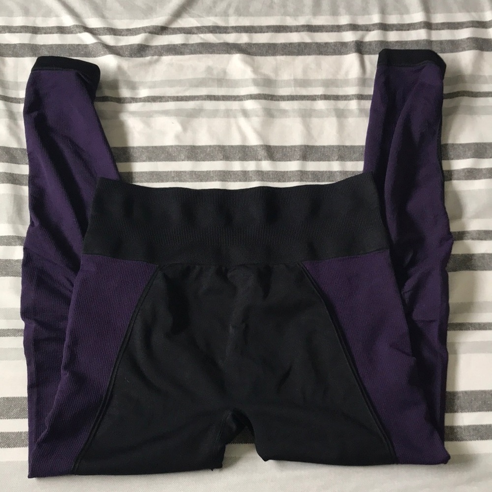 Fabletics purple and black leggings